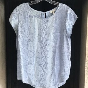 Joie lavender silk print top